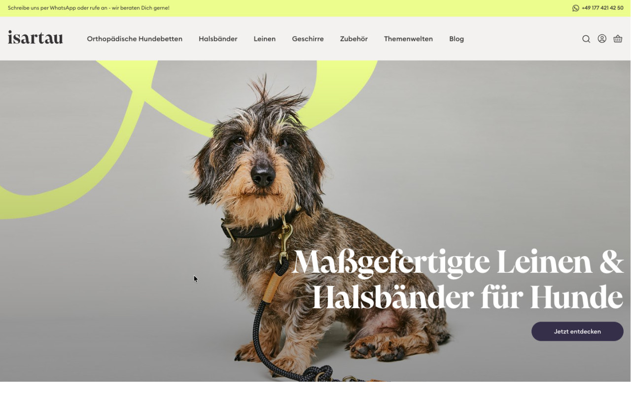 Desktop Isartau Webshop by Mothership GmbH