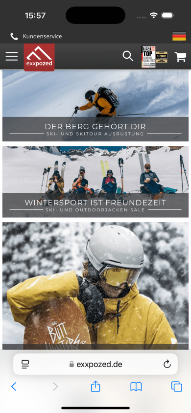 Relaunch Outdoor Shop - Exxpozed - Mobileview