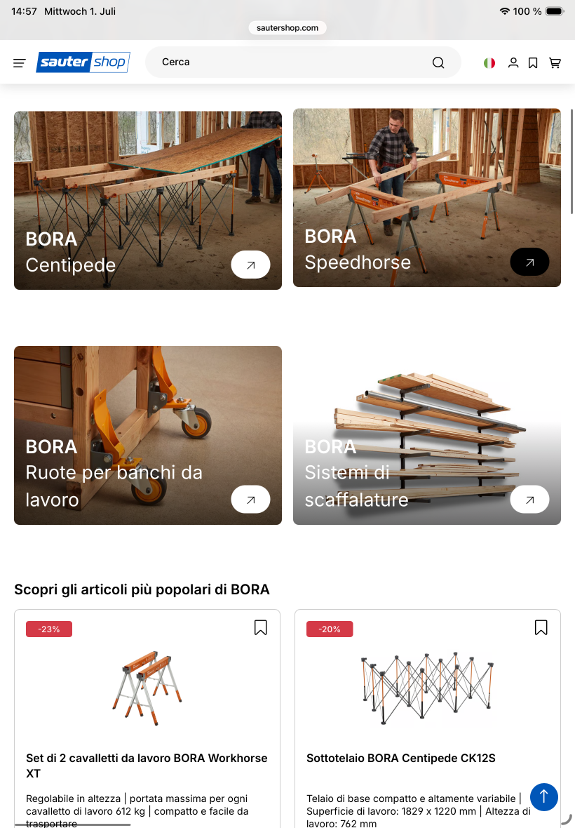 iPhone Ansicht sautershop by Mothership GmbH